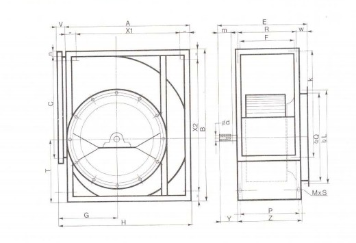 Размеры и габариты вентилятор Nicotra AS 15-8